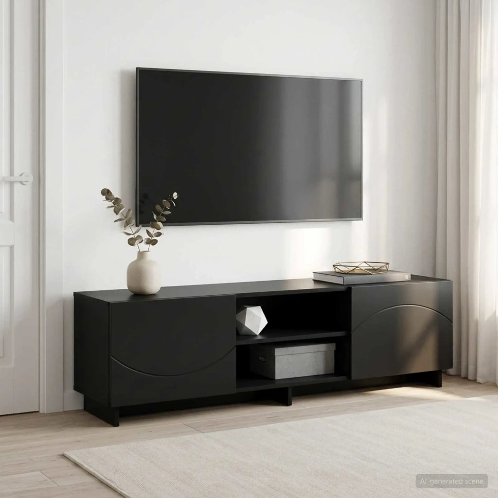 Supporto TV 140 x 34.5 x 40 cm Nero Legno ingegnerizzato 8011487