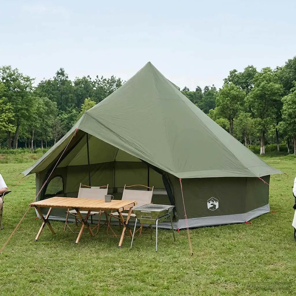 Tenda Tipi Verde Oliva 500 x 500 x 300 cm Poliestere e Acciaio 42029032