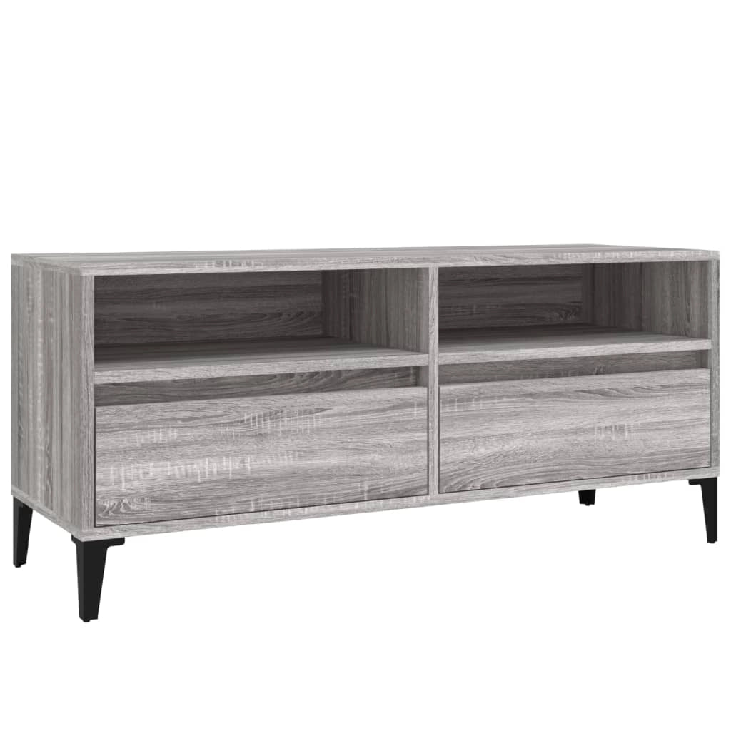 Mobile Porta TV Grigio Sonoma 100x34,5x44,5cm Legno Multistratocod mxl 103886