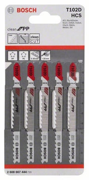 2608667444 - Set 5 lame per seghetto alternativo T 102 D Clean for PP