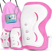 Set di protezioni ginocchia e gomiti per bambini per inline skating, skateboard, pattinaggio e altri sport all'aperto