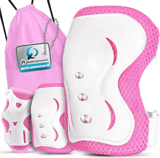 Set di protezioni ginocchia e gomiti per bambini per inline skating, skateboard, pattinaggio e altri sport all'aperto