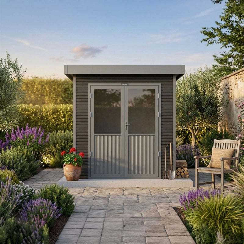 Casetta da giardino in legno composito Onyx 22 - 4m² - Grigio