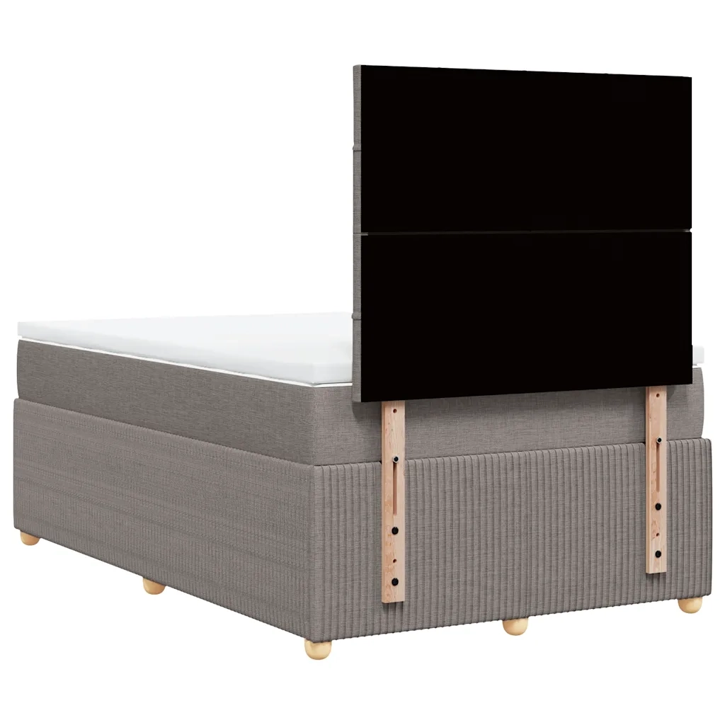 Giroletto a Molle con Materasso Tortora 120x200 cm in Tessuto
