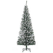 Albero di Natale artificiale, 180 cm, a forma di pino con neve, 492 punte, per uso interno.