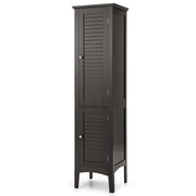 Mobile contenitore per bagno 37 x 37 x 160 cm con 5 ripiani ergonomici in MDF marrone 20_0018826
