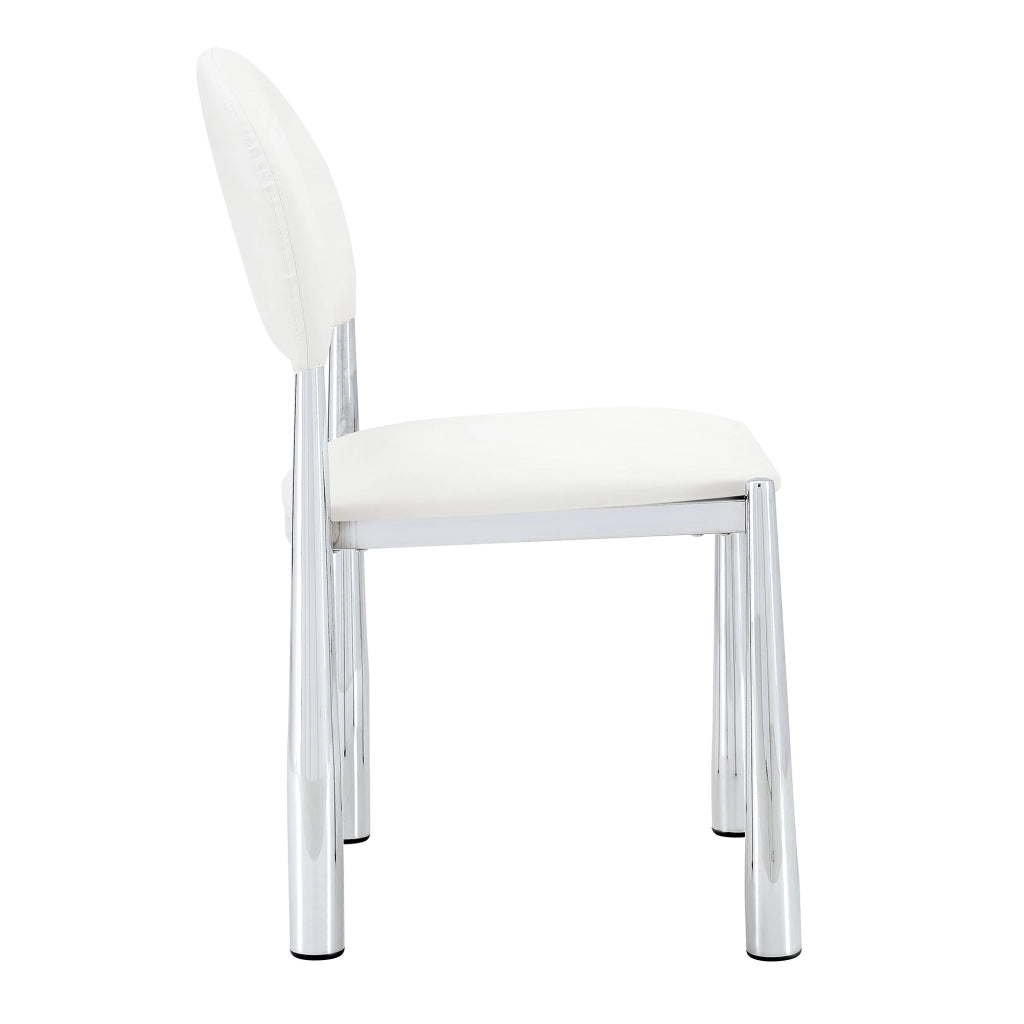 SEDIA da pranzo imbottita Set da 2 pezzi 80 cm PU Bianco