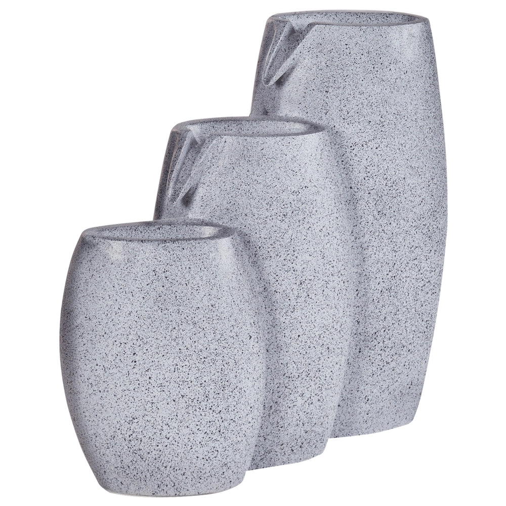Fontana d'acqua da esterno in resina beige Luce da giardino LED inserita Design moderno