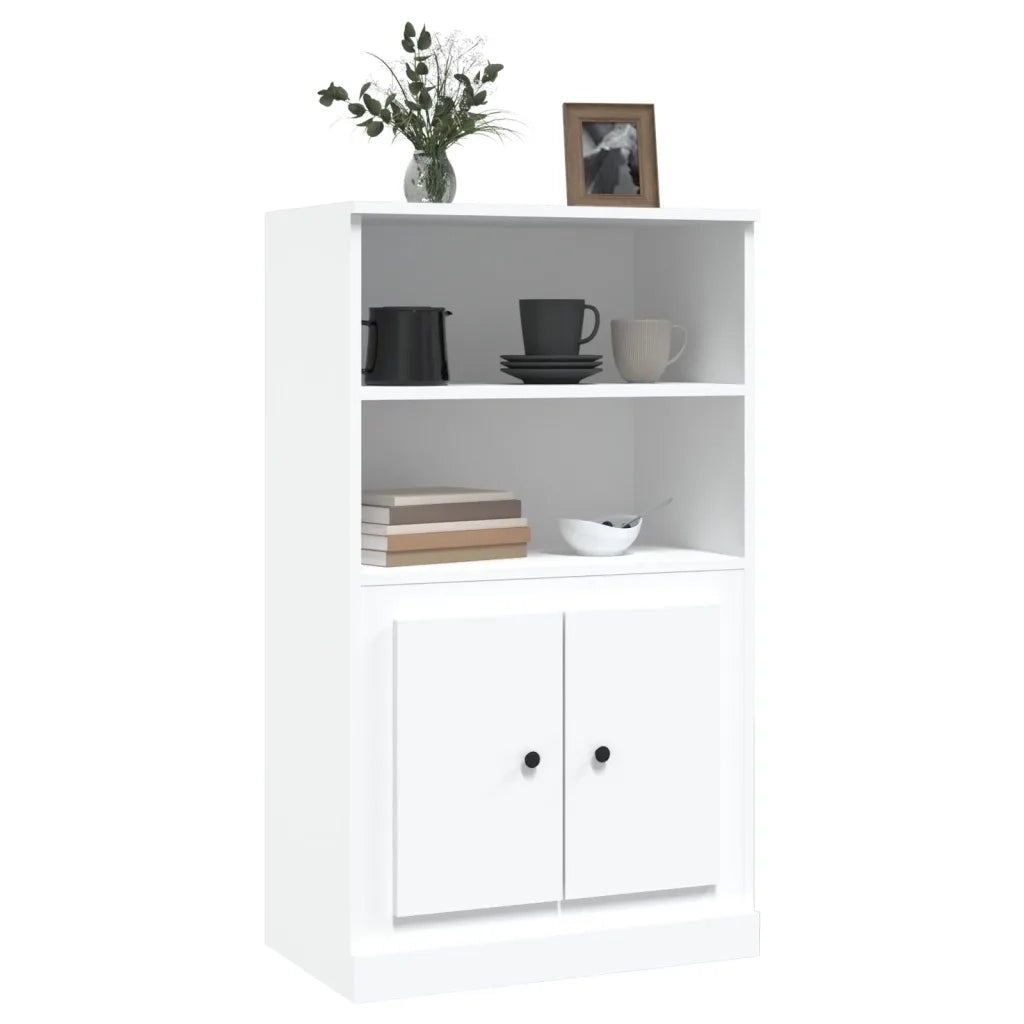 Credenza Bianca 60x35,5x103,5 cm in Legno Multistrato