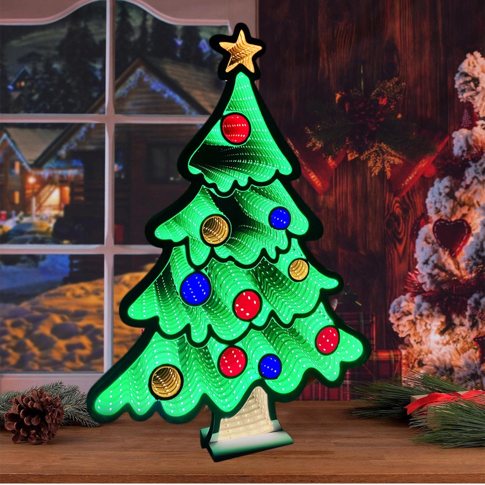 Albero di Natale Infinity 60cm Addobbo Luminoso Decorazione LED Natalizia