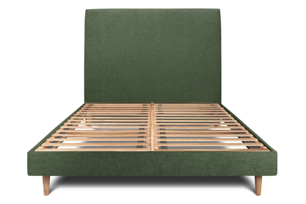 Letto 200x200 cm con testata imbottita - Tessuto Tela opaca