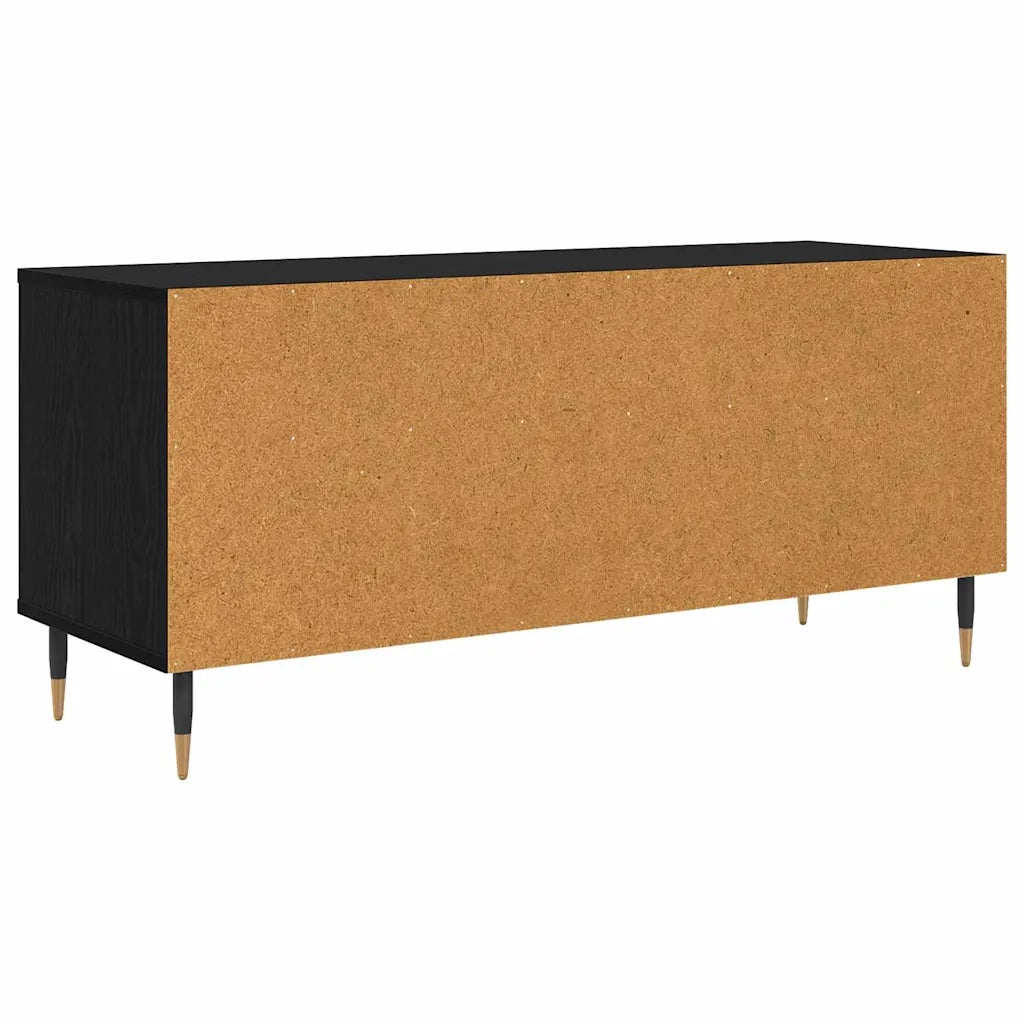 Mobile TV con cassetto Rovere Nero 100 x 34,5 x 44,5 cm 881779