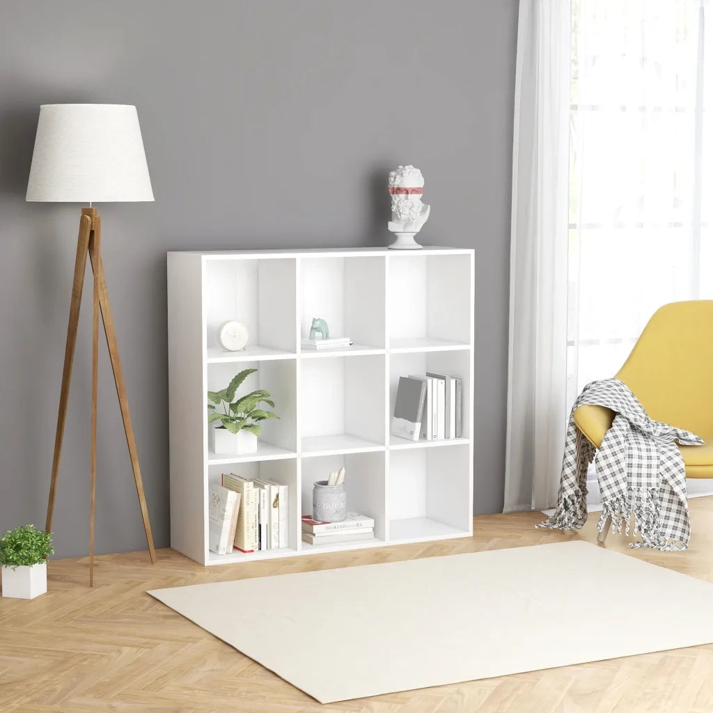 Libreria-Scaffale per Libri-Mobile di Stoccaggio Bianca 98x29x97,5 cm in Legno Multistrato