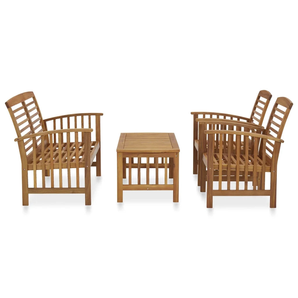 Set Divani da Giardino 4 pz | Set Salotto da Giardino in Legno Massello di Acacia