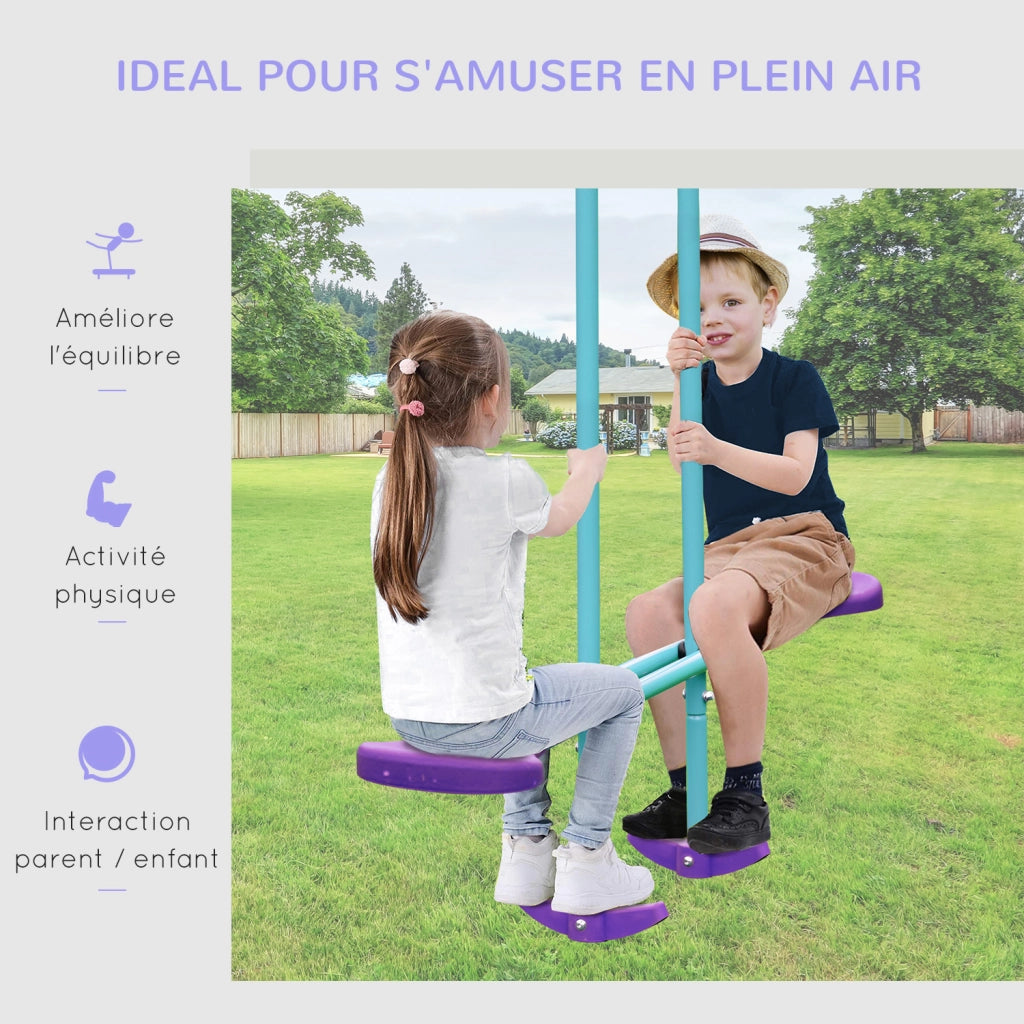 Portico Altalena 3 in 1 per Bambini ¨C zephmum ¨C Violetto