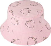 Cappello da sole con stampa di fiori - Cappello da pescatore - Cappello da spiaggia - Canvasso - Unico modello - Circonferenza 54,5-59 cm - Cappello estivo