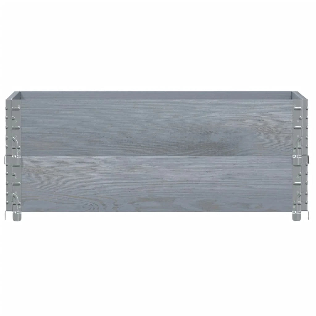 Fioriera rialzata per piante fiori terrazzo giardino 100 x 50 cm legno massello di pino grigio 02_0037281