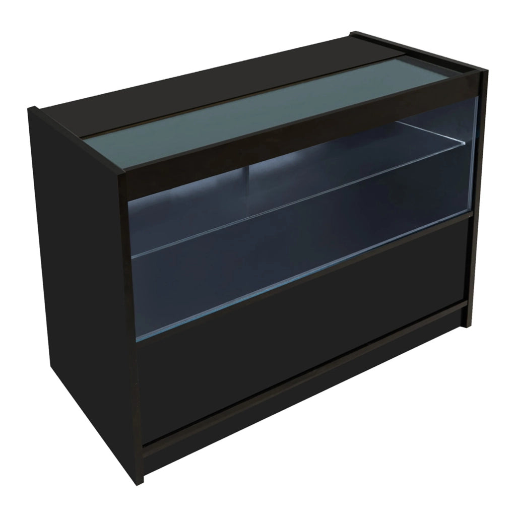 Set Banconi Nero Eclipse LED 2 x C1200 LM60 TB60 con Serrature e Vetrina