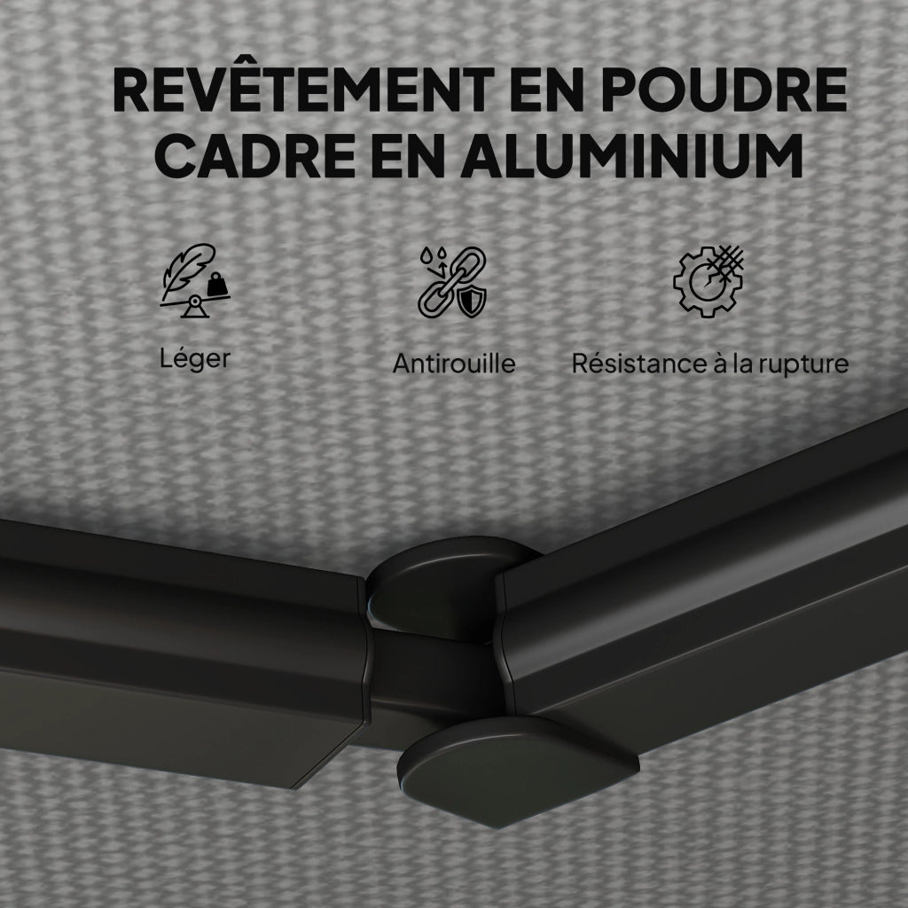 Tenda da giardino retrattile ¨C zephmum ¨C grigio 3.5x3m