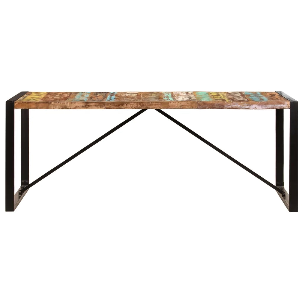Tavolo da Pranzo 200x100x75 cm in Legno Massello di Recupero