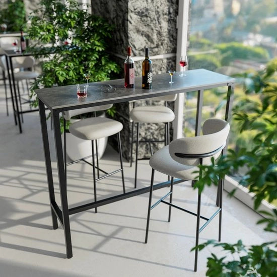 Tavolo da Pranzo - Tavolo da Cucina - Tavolo da Festa - Mobili da Esterno - 120x40x105 Cm - Marmo - Bianco