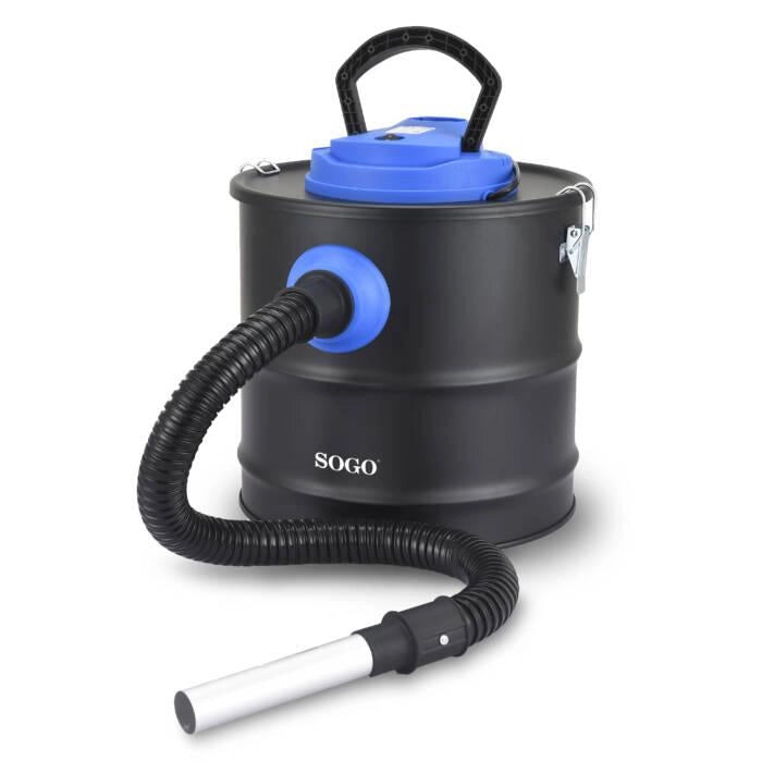 Aspiratore ceneri 20 litri con filtro HEPA, 1200W, tubo alluminio ignifugo, doppio sistema filtraggio - SOGO