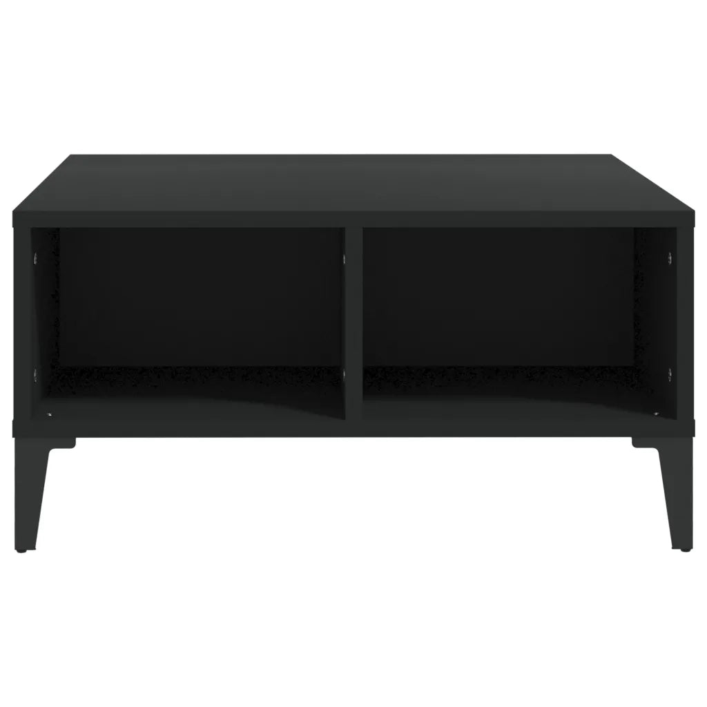Tavolino da Salotto-Tavolino da soggiorno-Tavolo Nero 60x60x30 cm in Legno Multistrato 366671