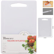 Trade Shop - Tagliere In Plastica Con Canale Scanalatura 30x20x0.8cm Per Verdure Frutta 99409 -
