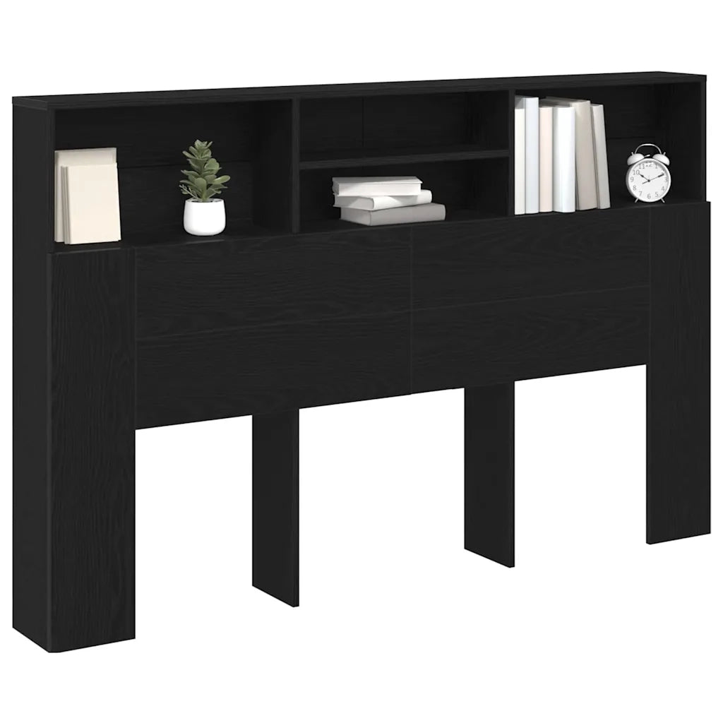 Testata del letto Rovere Nero Legno ingegnerizzato 862753