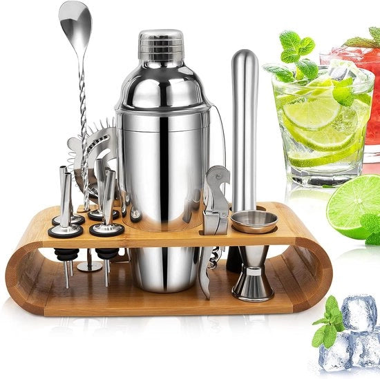 Set di cocktail in acciaio inossidabile - professionale e completo - 12 pezzi