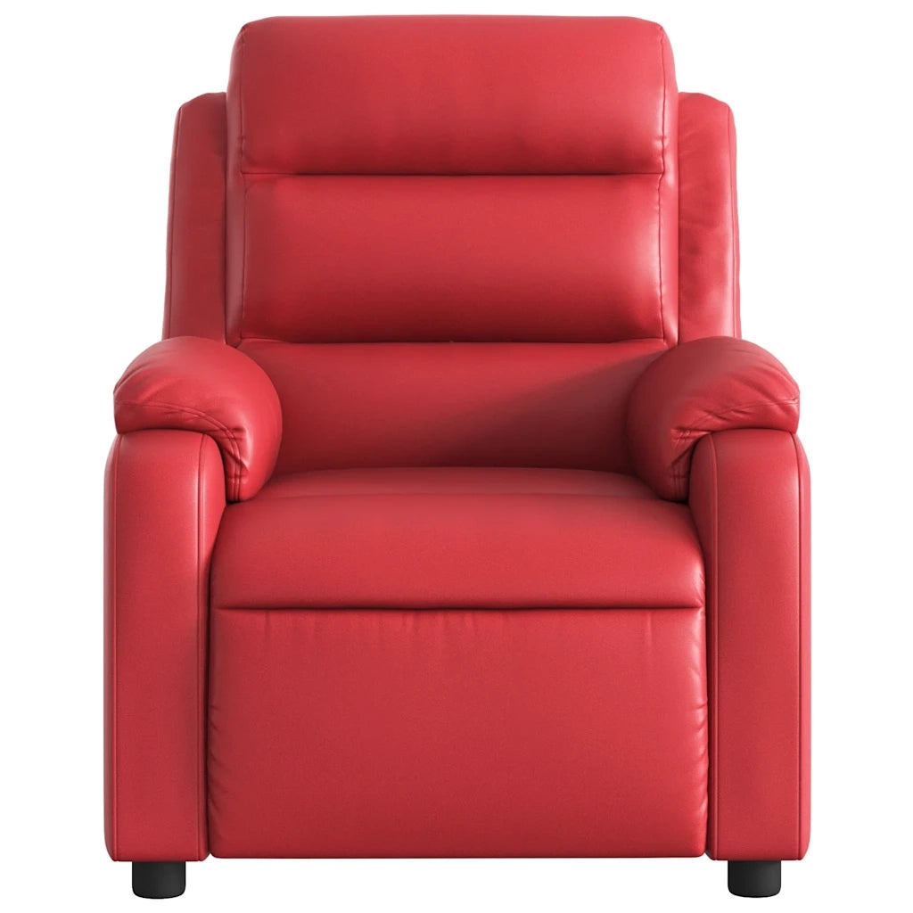 Divano Sedia-Poltrona Massaggiante Reclinabile Rossa in Similpelle 826453