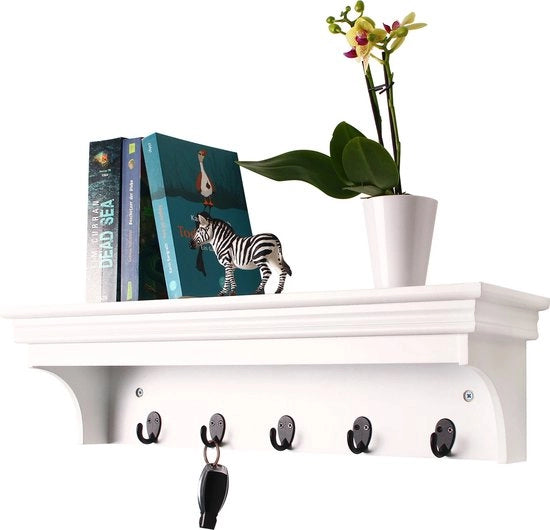 Supporto per Cappelli con Pannellamento - Con Pannello e Appeso - 60x16x16 Cm - Legno