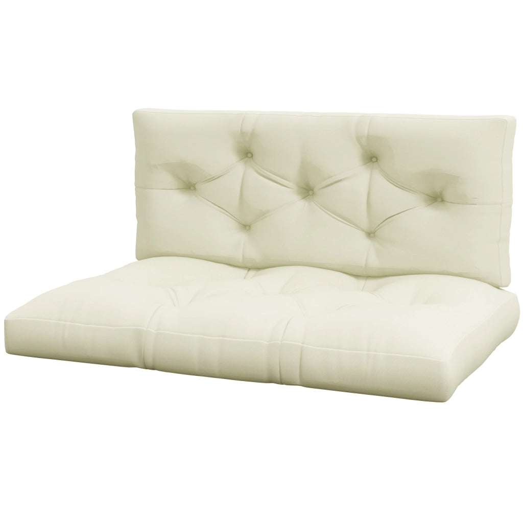 Cuscini per Divano Pallet 2 Posti ¨C Zephmum ¨C Crema 120x80x12 cm