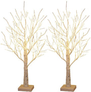 Set di 2 candelabri luminosi per interni – LED a luce calda bianca – decorativi, alimentati da batterie – Natale, festa, compleanno, matrimonio, decorazione interiore