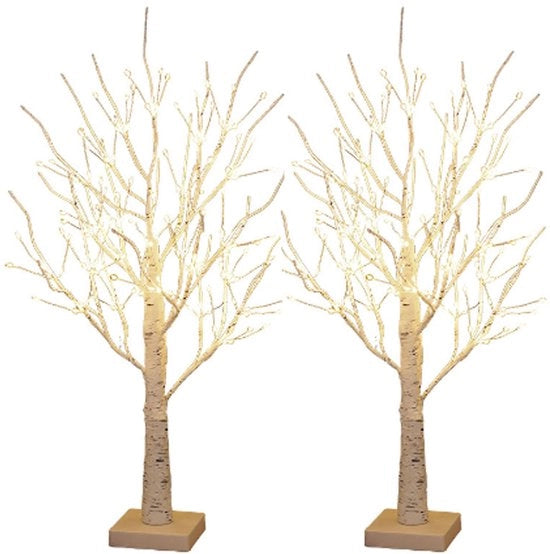 Set di 2 candelabri luminosi per interni – LED a luce calda bianca – decorativi, alimentati da batterie – Natale, festa, compleanno, matrimonio, decorazione interiore