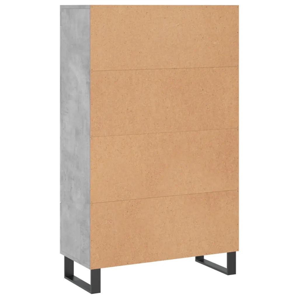 Credenza-Buffet-Armadio da cucina Grigio Cemento 69,5x31x115 cm in Legno Multistrato 833069