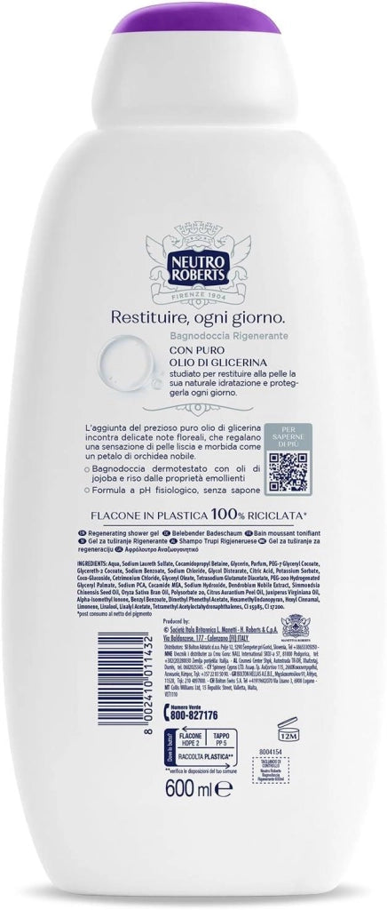 NEUTRO ROBERTS BAGNODOCCIA DA 600 ML BEAUTY OLI DERMORIGENERANTI