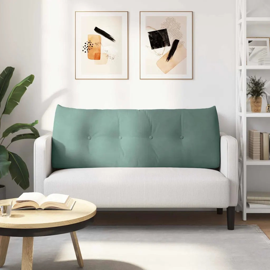 Cuscino per Schiena Verde Mare 120 x 24 x 50 cm Velluto