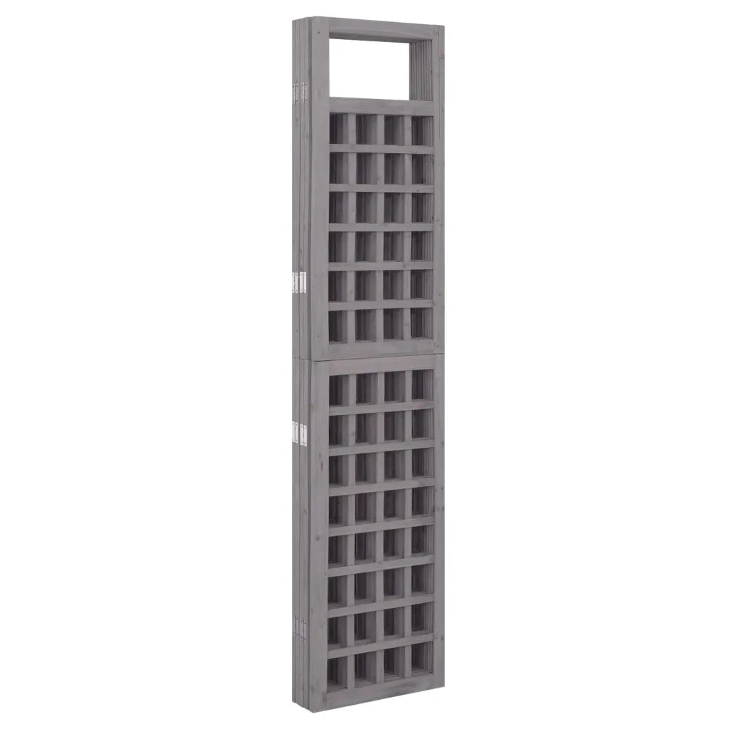 Divisorio a 5 Pannelli in Legno di Abete Grigio 201,5x180 cm 316488