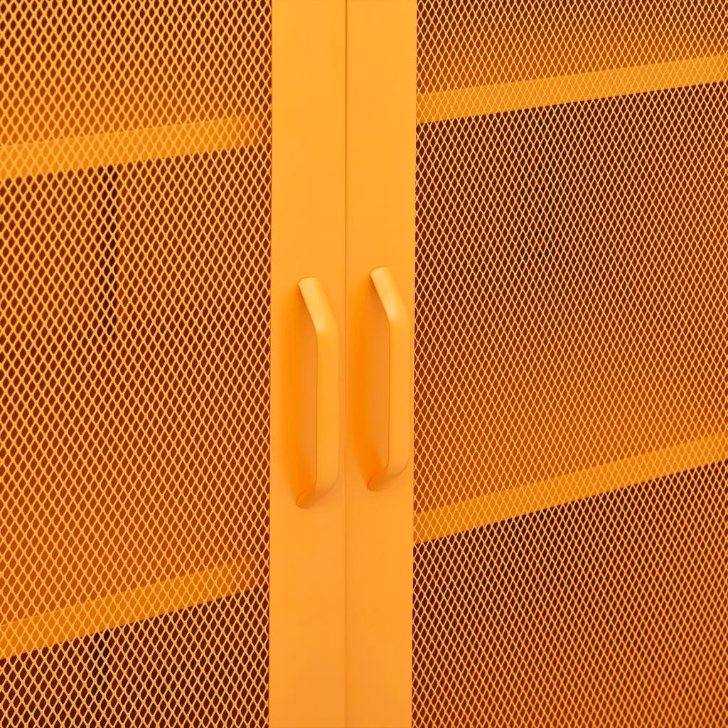 Armadio portaoggetti Giallo Senape 80x35x101,5 cm Acciaio 336173