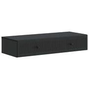 Tavolino da Parete Laterale Nero 87,5 x 34,5 x 17 cm