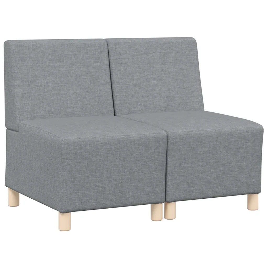 Divano Modulare Senza Braccioli 2 pz-Sofa Modulare-Divanetto Grigio chiaro 411232