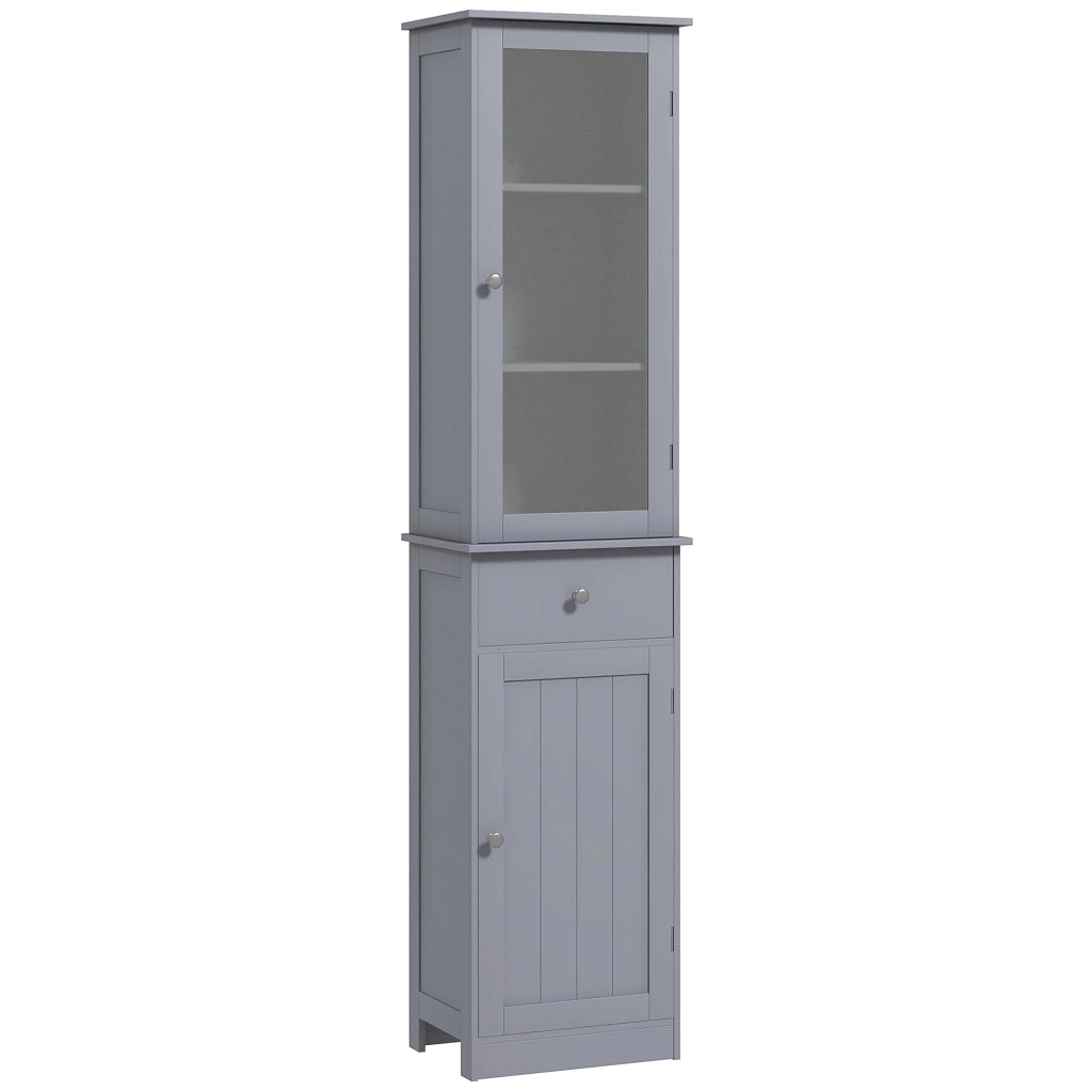 Mobile Bagno Sospeso con Anta Acrilica ¨C zephmum ¨C Grigio 60x30x