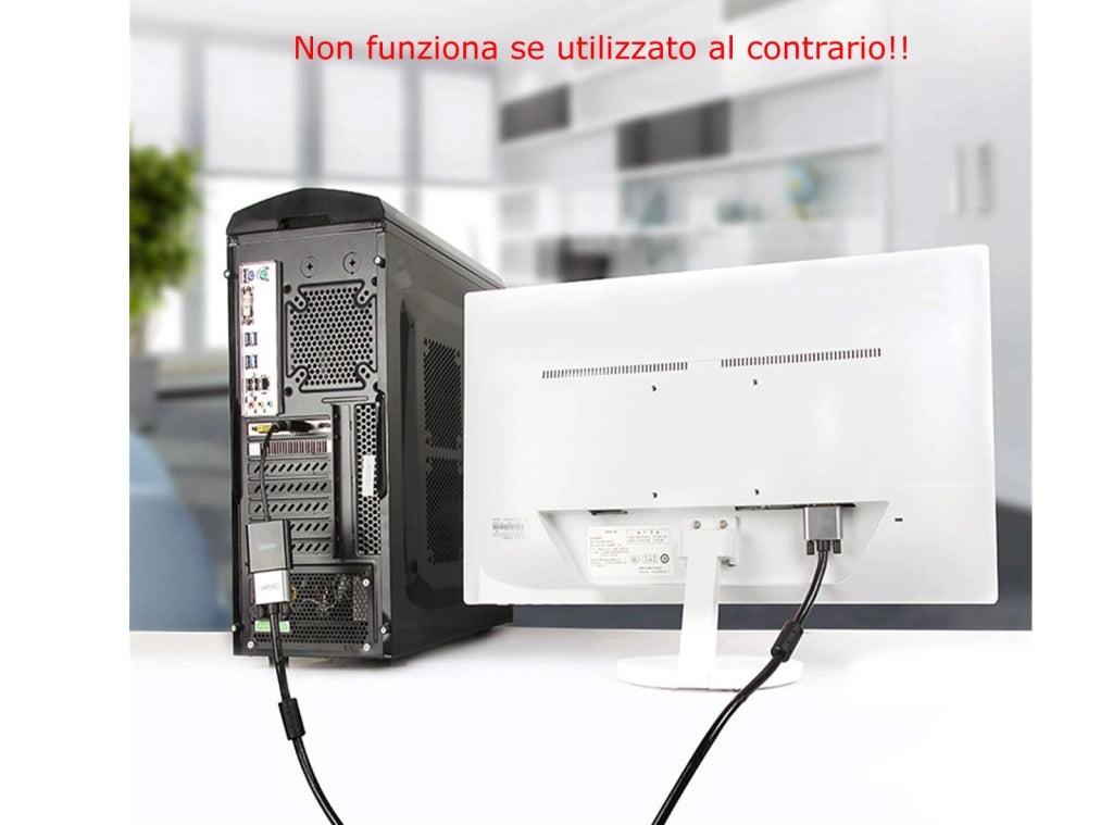 Adattatore Video da uscita DisplayPort a ingresso VGA - Display Port to VGA - No al contrario
