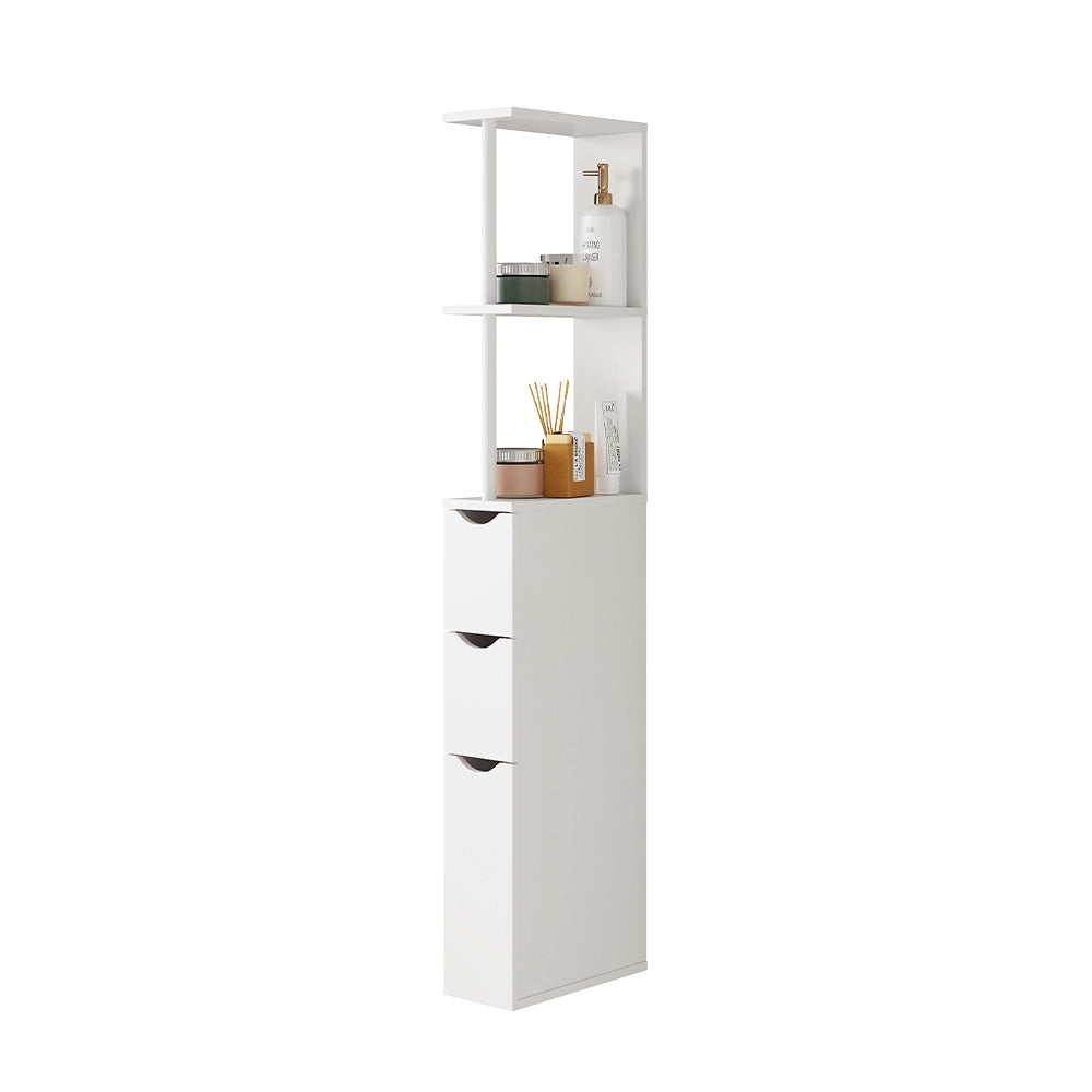 Vicco Mobile da bagno Bianco 15 x 137 cm con 3 cassetti