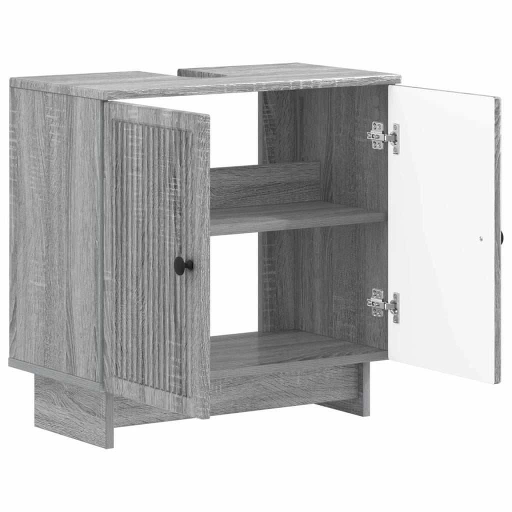 Armadio per Lavabo da Bagno EDE Sonoma grigio 895911
