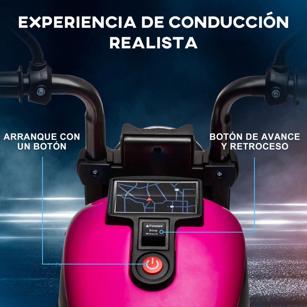 Moto Elettrica per Bambini 18-36 Mesi ¨C zephmum ¨C Rosa con Bateria 6V