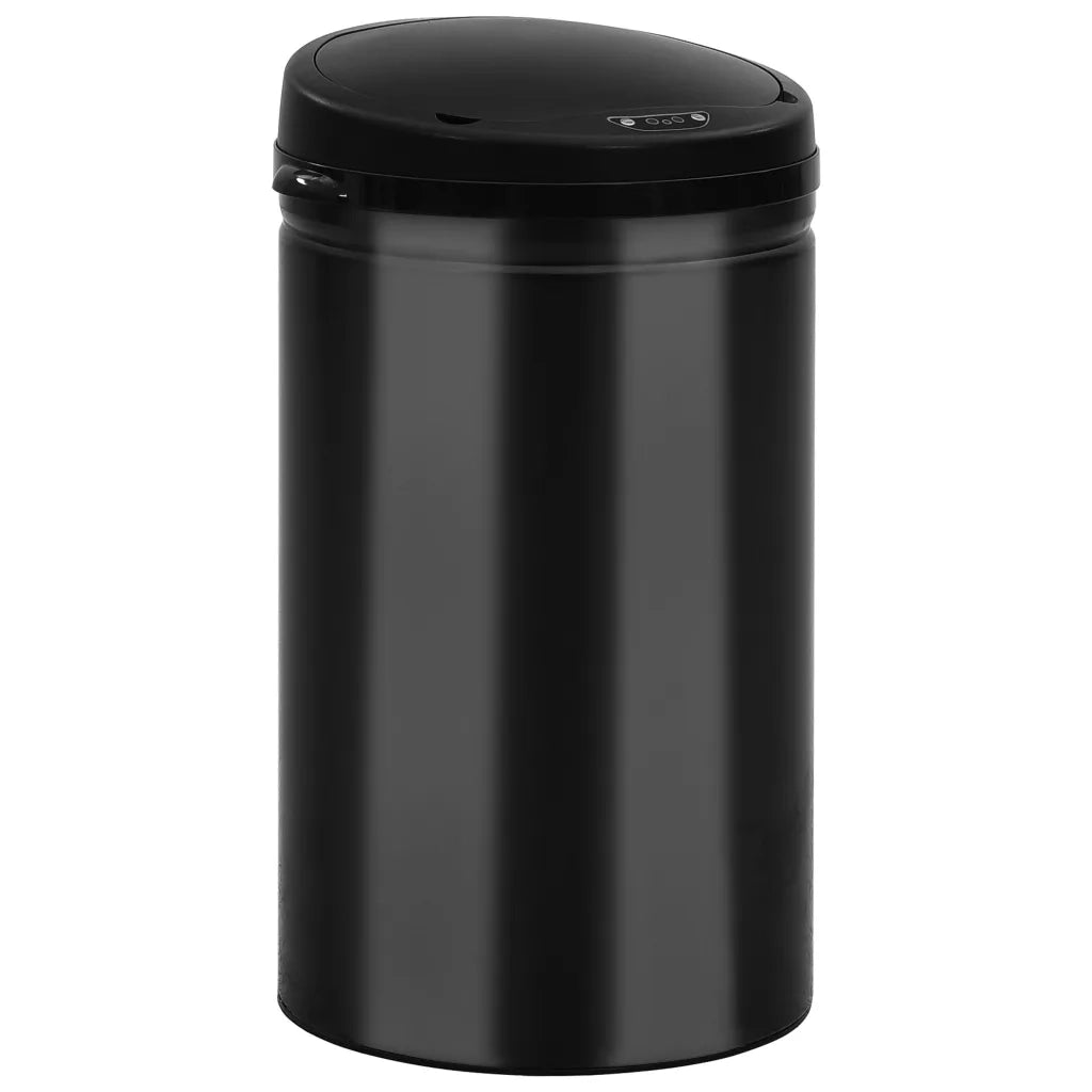 Pattumiera Automatica con Sensore 40 L Acciaio al Carbonio Nero 322699