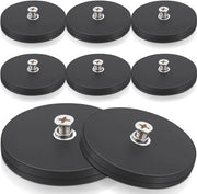 Magnetici con rivestimento in gomma, Ø 66mm, 8 pezzi, magneti con schizzo antislip con filo di montaggio M6 e piede magnetico per luci, 30kg di attrito, magneti rotondi in gomma con avvito