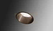 THESSALY faretto Incasso 1 Luce Bronzo Spazzolato Raso in alluminio e gesso attacco GU10 d.10cm
